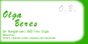 olga beres business card